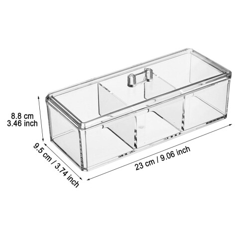 Stapelbare Teebeutel-Aufbewahrungsbox aus Acryl mit Deckel 2