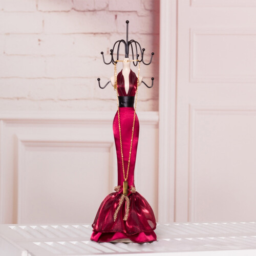 Jewelry Display Stand Fabric Resin Iron 6 Sizes 2