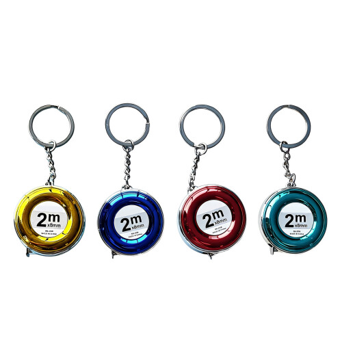 Lightweight Retractable Keychain Tape Measure Ruler 2M-Green 1