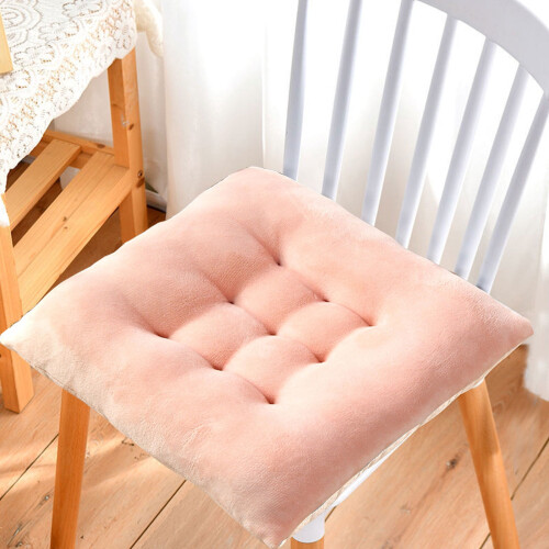Square Chair Cushion Polyester 40x40x10cm Pink 1
