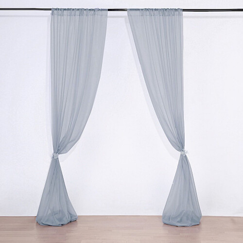 Sheer Voile Backdrop Curtains 2 Panels 5ft x 10ft 2