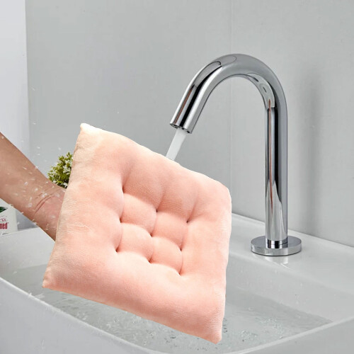 Square Chair Cushion Polyester 40x40x10cm Pink 2