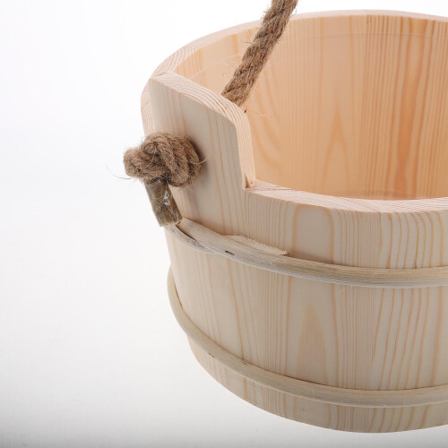 Sauna-Eimer- und Schöpfkellen-Set aus Holz 2
