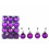 Christmas Ball Ornaments Purple 48PCS 4