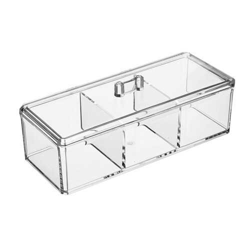 Stapelbare Teebeutel-Aufbewahrungsbox aus Acryl mit Deckel
