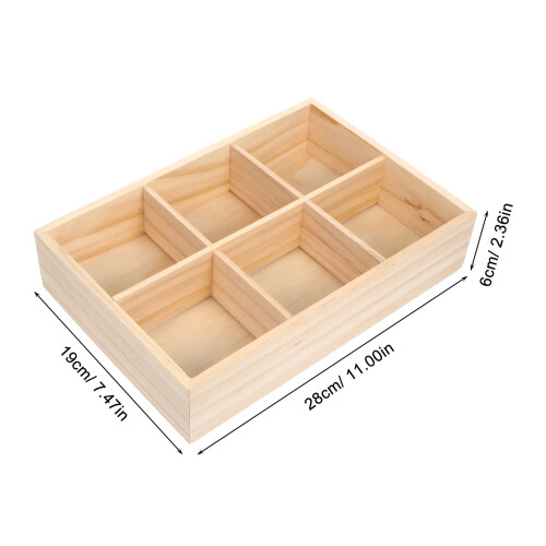 Porte-sachets de thé en bois à 6 compartiments 1