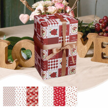 6-teiliges Geschenkpapierrollen-Set