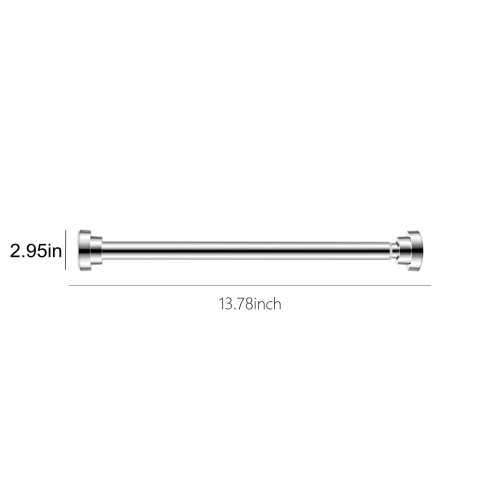Extendable Shower Curtain Rod Silver 15.75-21.65 in 2