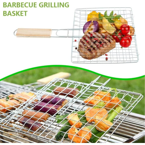 Stainless Steel Folding Grill Basket 1