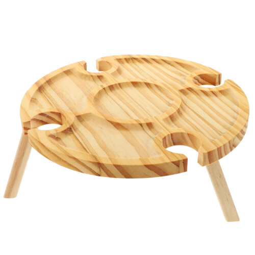 Picknicktisch aus Holz, hellgelb, 1 Set 2