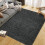 Black Modern Abstract Area Rug 5x7 Non-Slip 4