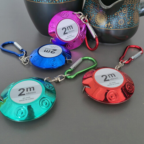 Compacted 2M Retractable Mini Tape Measure With ABS Case-Red 2
