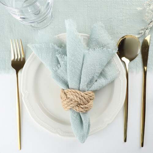 Cotton Napkin with Tassel Edging, 42x42cm