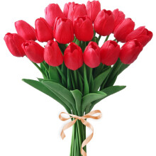 10pcs Purple Artificial Tulips – PU Faux Flowers, 33cm