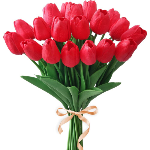 10 tulipani artificiali viola – PU, 33 cm