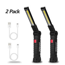 Uppladdningsbara LED-arbetslampor, 2-pack, 5 lägen, 360 roterande