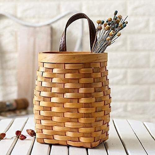 Hand-Woven Bamboo Hanging Basket – 6.1 in