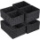 Woven Storage Baskets Set 6 Pack Black 1