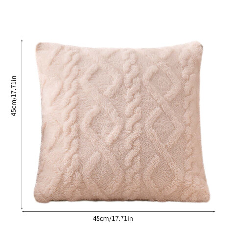 Geometric White Throw Pillow 45x45cm 2