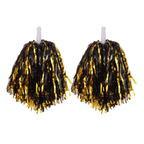 Cheerleader-Pompons mit Kunststoffgriff, 2er-Pack