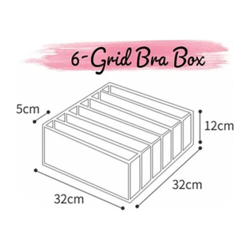 Foldable Mesh Underwear Storage Box – 6-Compartment 2