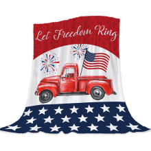 Patriotic 4th of July Throw Blanket – Red White Blue