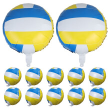 Volleyball Foil Balloons Blue 12 Pack