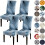 Blue Stretch Chair Covers 4-Pack for Dining Chairs 1