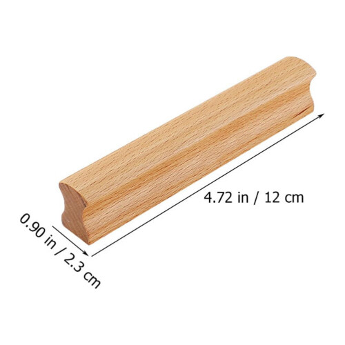 Poignées de tiroir en bois massif (4 pièces) 1