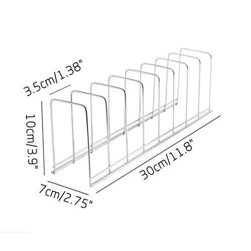 Ράφι πιάτων από ανοξείδωτο ατσάλι 30x7x10cm 2