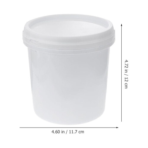 Seau en plastique avec couvercle 1 L 5 pièces 1