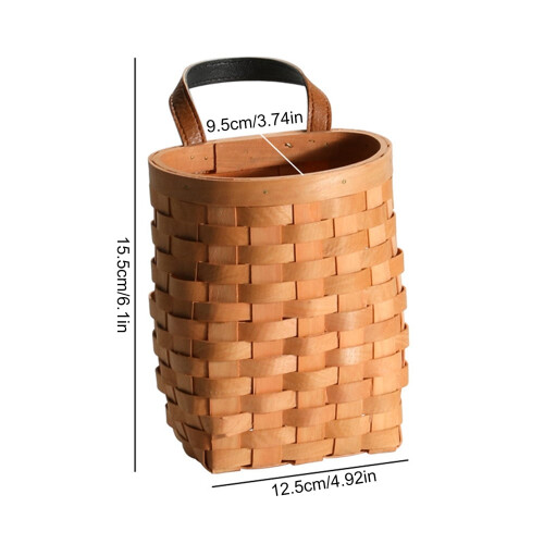 Hand-Woven Bamboo Hanging Basket – 6.1 in 1