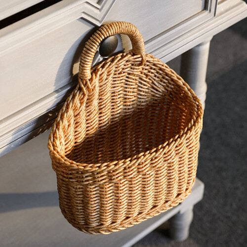 Panier mural en osier fait main (1 pièce) 2