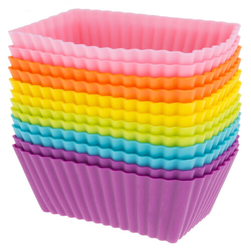 Rechthoekige puddingvormpjes set, 12 stuks 2