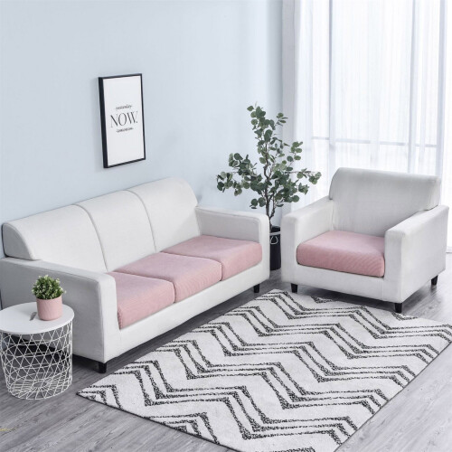 Pink Stretch Sofa Cover for 3-Seater Couch 1