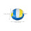 Volleyball Foil Balloons Blue 12 Pack 2
