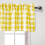 Black Buffalo Check Kitchen Curtain Set – 3 Piece Tier & 3