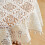Vintage Lace Round Tablecloth Beige Cotton Blend 5