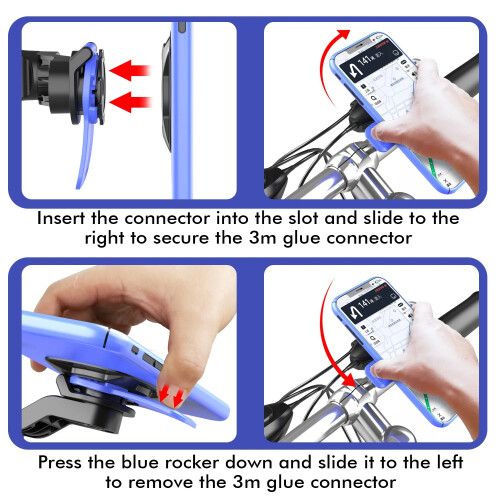 Motorcycle Phone Mount Anti Shake Quick Release 2