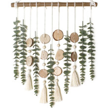 Décoration murale en eucalyptus artificiel – Style bohème rustique