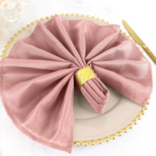 BalsaCircle Polyester-Servietten, Altrosa, 5 Stück