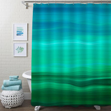 Green Ombre Shower Curtain 72x72 in Waterproof Polyester