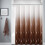 Moroccan Geometric Shower Curtain 72x72 in Rust Red 1