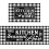 Buffalo Plaid Kitchen Rug Set Black White 2 pcs 1