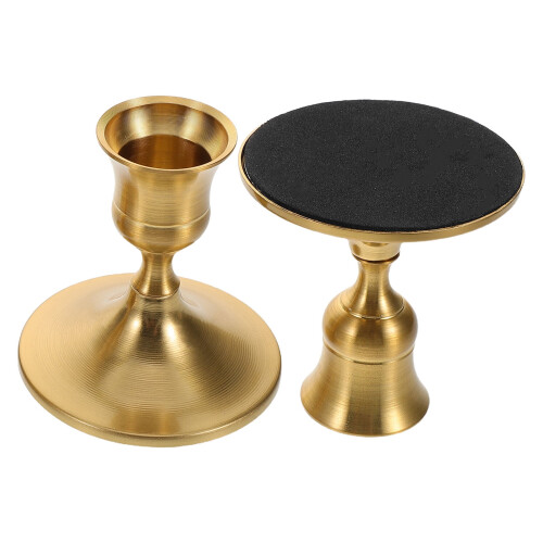 Brass Taper Candle Holders Vintage Style 2 Pack