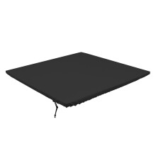 Black Polyester Fitted Table Cover 90x90cm