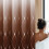 Moroccan Geometric Shower Curtain 72x72 in Rust Red 3