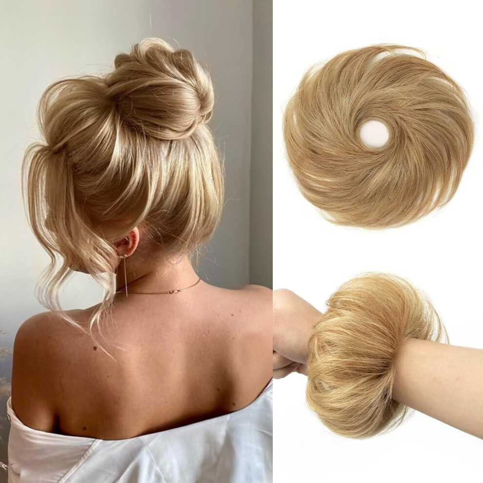 Unisex Messy Bun Hair Piece Â 100% Human Hair, Curly Chignon, 1