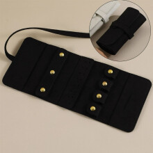 Jewelry Roll Organizer Bag – PU Travel Case for Rings,