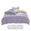 Juego de ropa de cama de algodón morado de 4 piezas 3